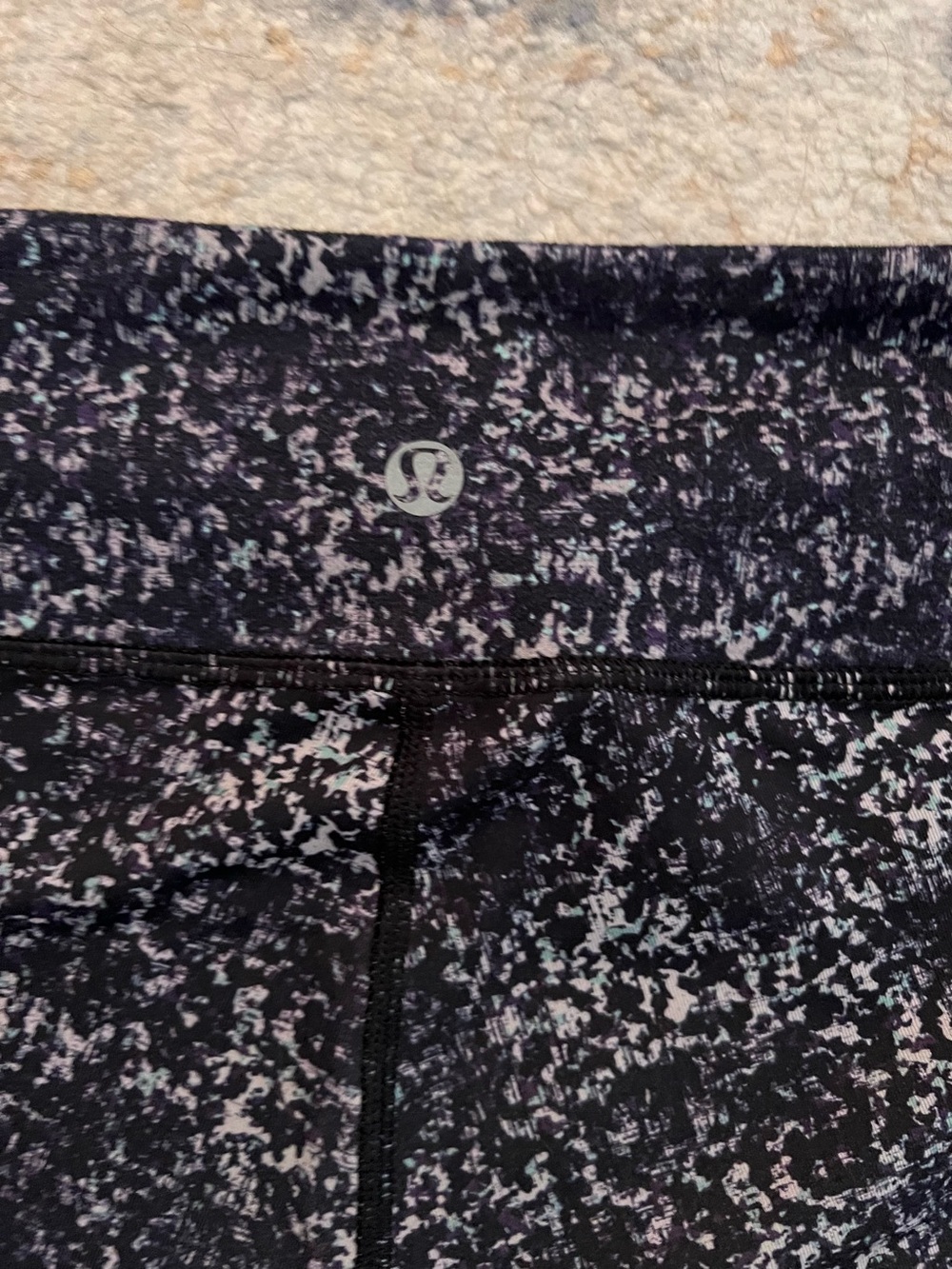 Lululemon Black-purple Speckled High-Rise Leggings